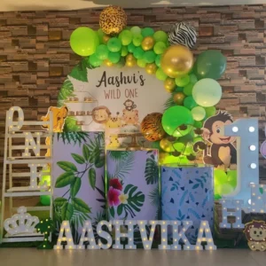 Beautiful Balloon Decoration on Jungle Theme