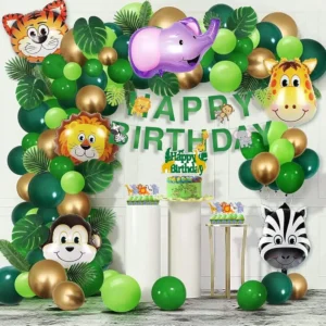 Smiley Face Balloon Decor with Animal Cutout