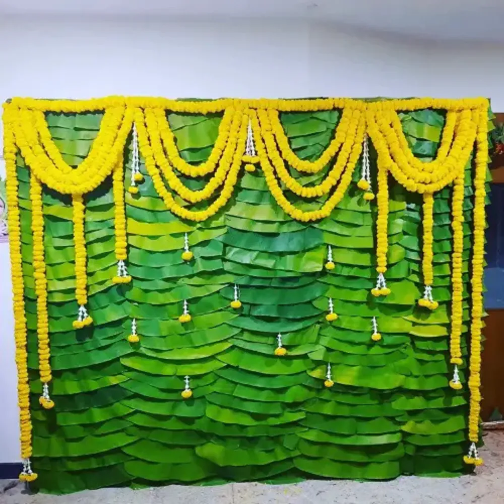 Traditional Banana Leaf Stage Decor - Image 5